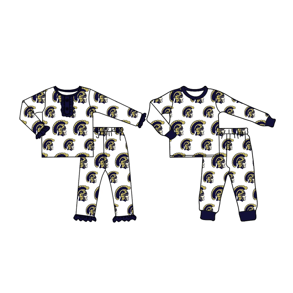 Custom moq 3 MIX SIZE eta 7/8week moq 5 eta /4/5week Black Foreign Soldiers Pattern Boys Girls Mixed Set
