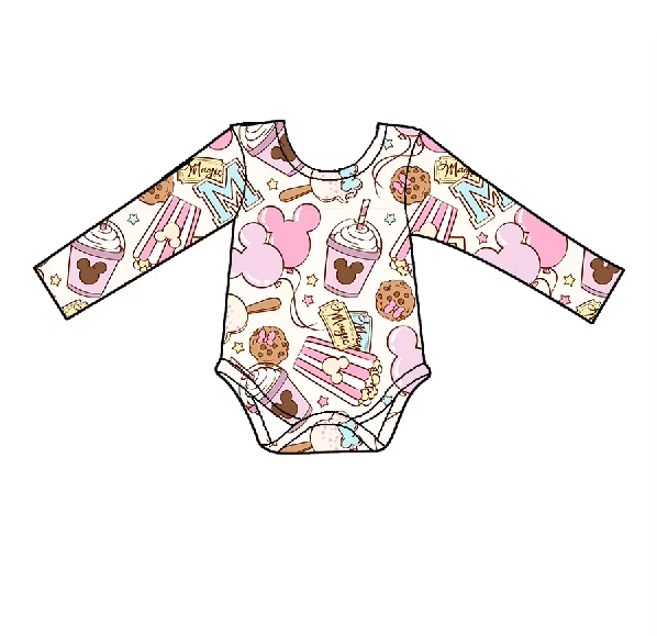 Custom moq 3 eta 6-8weeks Milk Tea-Popcorn-Balloon Pink Long Sleeve Climbing Suit