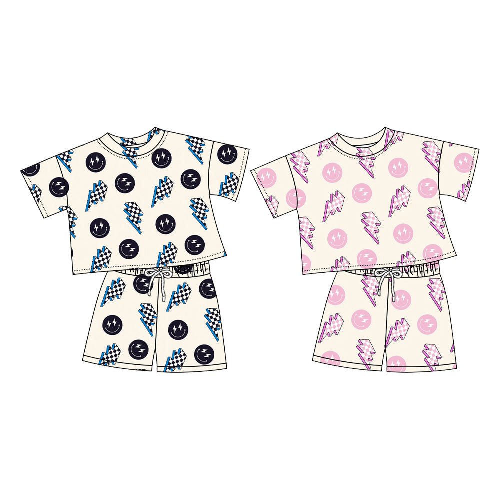 25.11.3 custom each style moq 5 eta 6-8week Sibling Sisters baby girl clothes short sleeve shorts sets 2 match family design