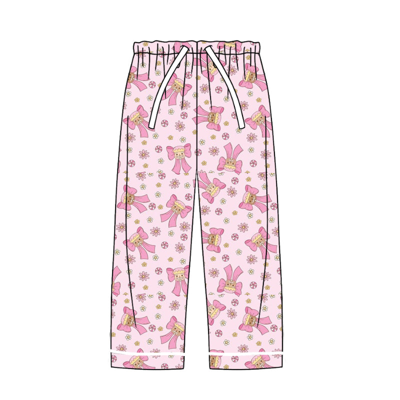 7.25 custom each style moq 5eta 4-6week adult clothes bow pink adult man pants
