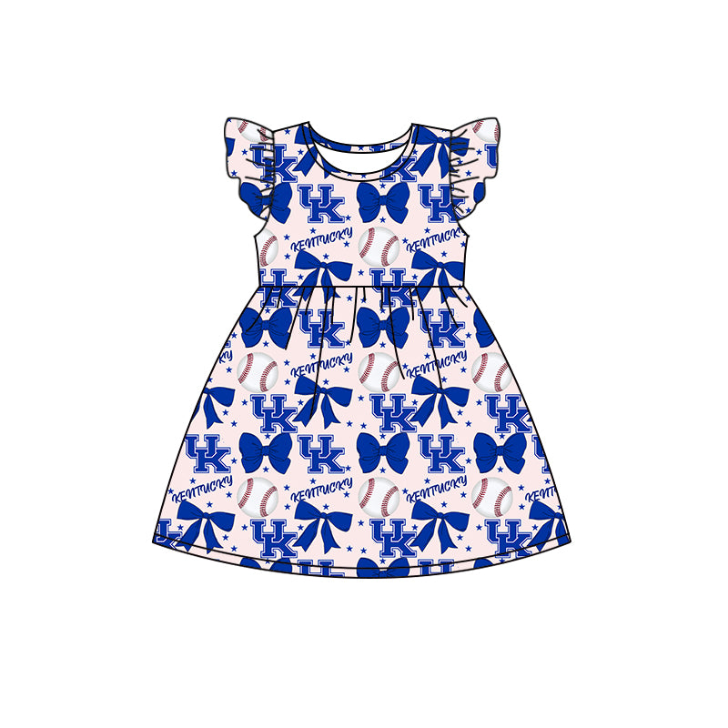 Custom moq 5 each style summer teams baby girls clothes team bow blue long sleeve hooded pants sets and dress and romper-25.6.13