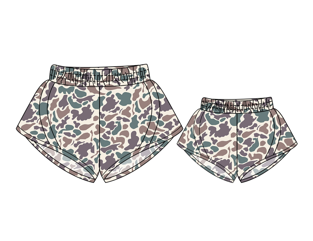 3.5 custom each style moq 5eta 4-6week Sibling Sister yoga kids shorts and adult shorts match design