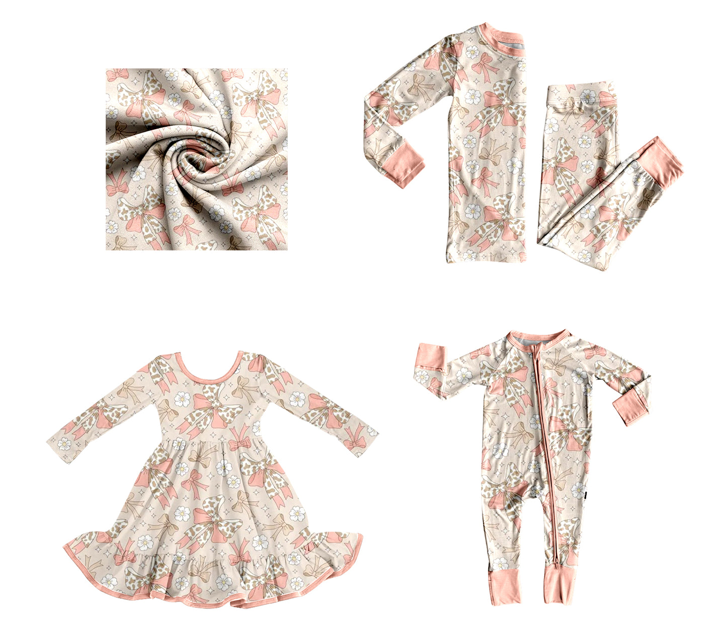 25.9.10 custom each style moq 5eta 4-6week Sibling Sisters bow baby girl long sleeve pants sets and dress and rompers match family design