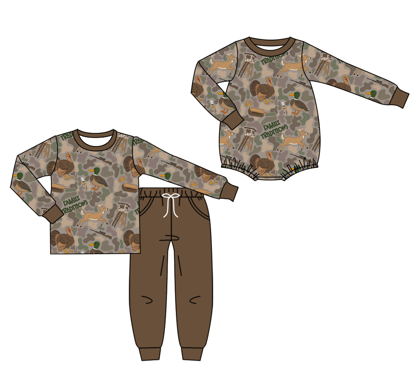 25.7.15 custom each style moq 5eta 4-6week Sibling Sister duck turkey baby boy long sleeve pants sets and rompers match family design