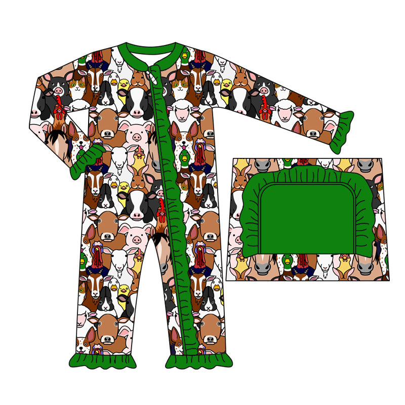 8.22 custom each style moq 5eta 4-6week Sibling Sister animal baby girls sets and rompers match family design