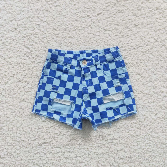 RTS NO MOQ Sibling baby girl boys clothes summer jeans shorts