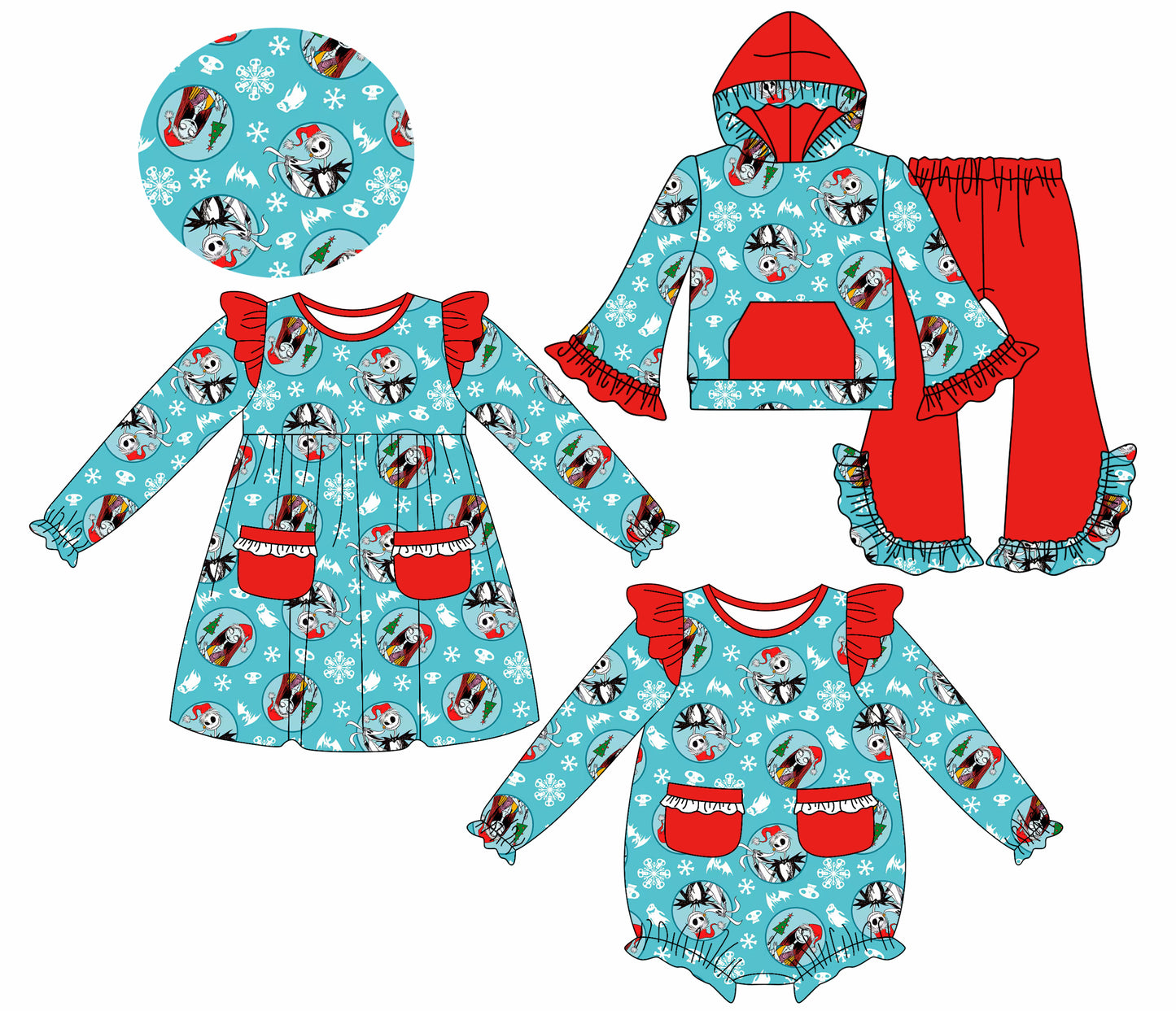 25.8.6 custom each style moq 5eta 4-6week Sibling Sisters Christmas baby girl long sleeve pants sets and dress and rompers match family design