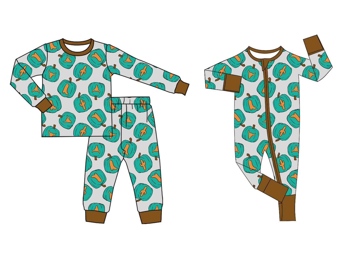 25.7.24 custom each style moq 5eta 4-6week Sibling Sister pumpkin baby boy long sleeve pants sets and rompers match family design