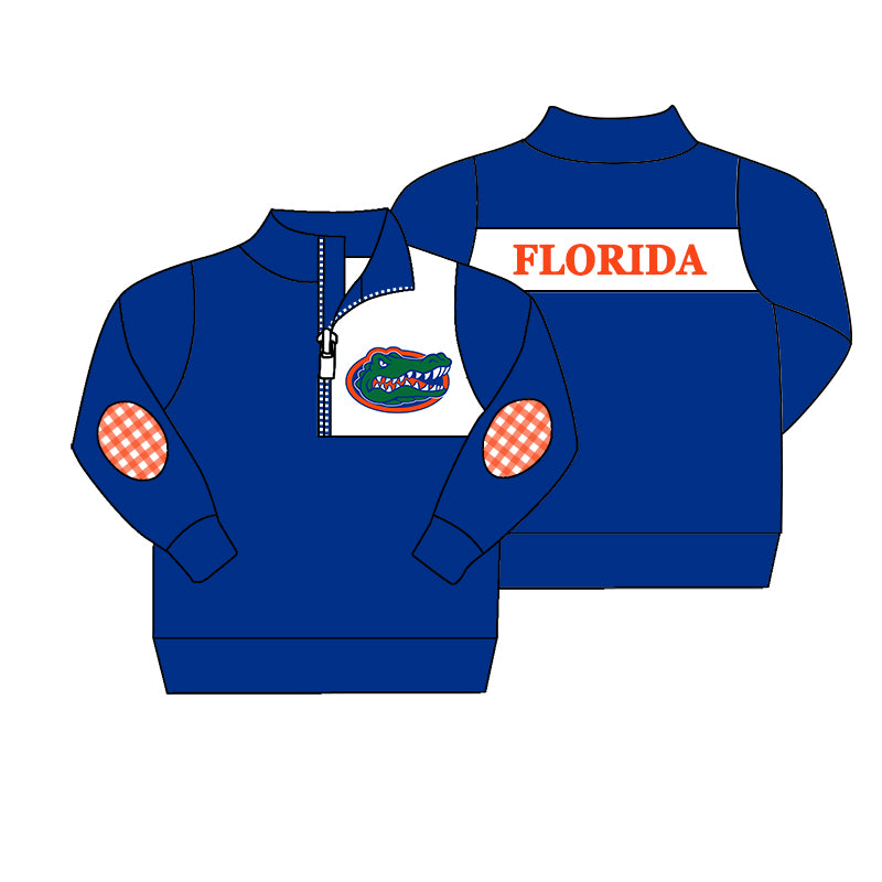 Custom moq 5 mix size milk silk summer teams baby girls boy clothes blue long sleeve top 2-25.8.27