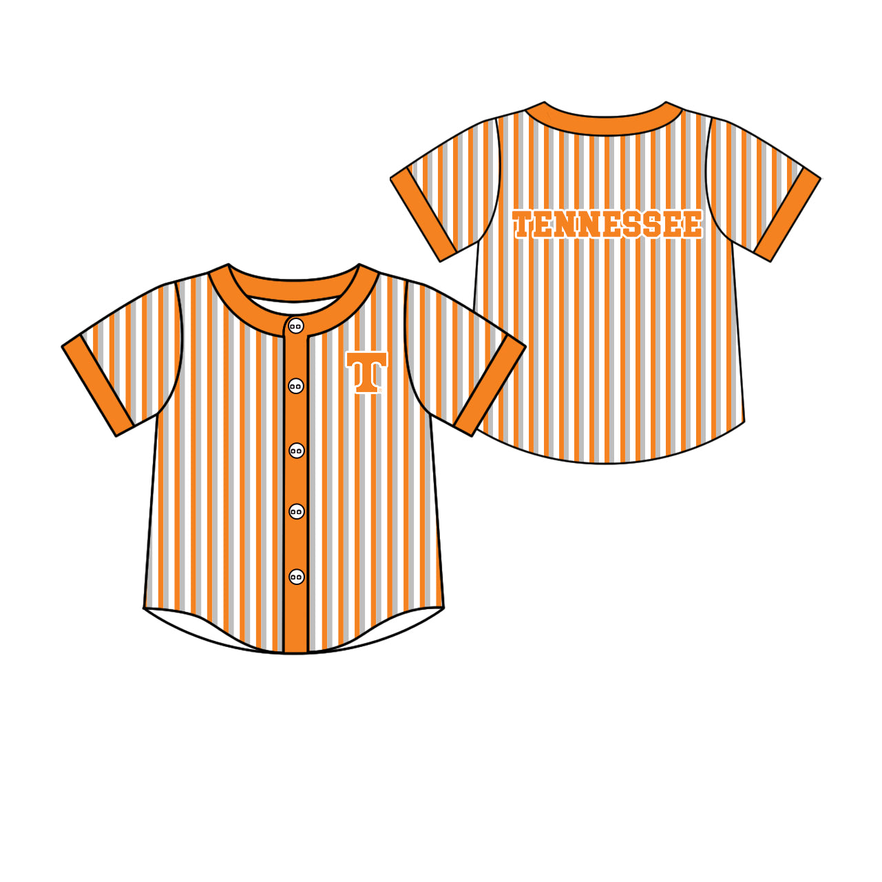 Custom moq 5 mix size milk silk summer teams Girls Long Sleeve Orange Top Matching Short Sleeve Set Boys Tops