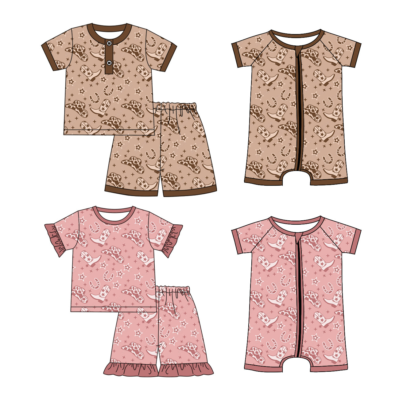 3.3 custom each style moq 5eta 4-6week Sibling Sister boots hat baby girl short sleeve shorts sets and sets 2 and boy romper and girl romper match design
