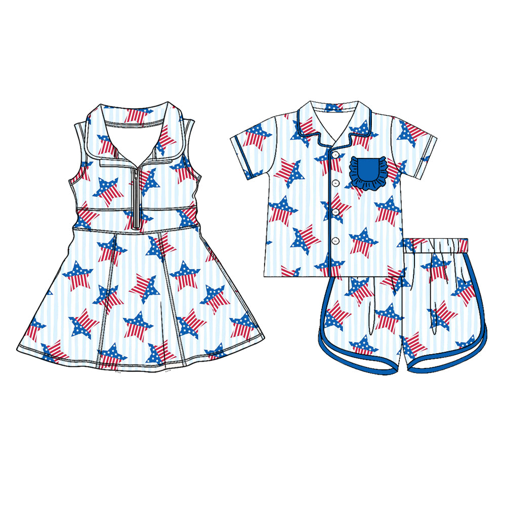 26.1.23 custom each style moq 5 eta 6-8week Sibling Sister baby short sleeve shorts sets and dress match design