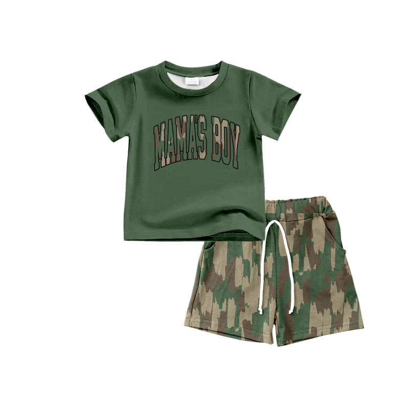 2.18 custom each style moq 5eta 4-6week Sibling Sister MAMA BOY baby girls short sleeve shorts sets and set 4 match design