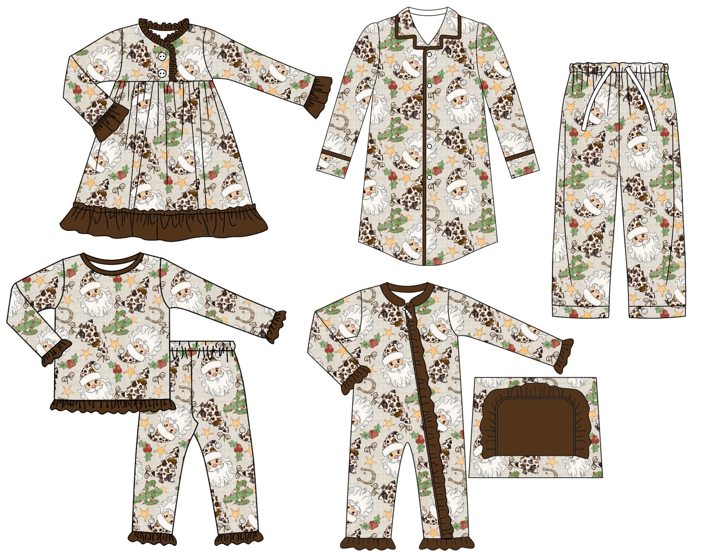 25.7.26 custom each style moq 5eta 4-6week Sibling Sisters Christmas baby girl long sleeve pants sets and adult top and adult pants and romper and dress match family design