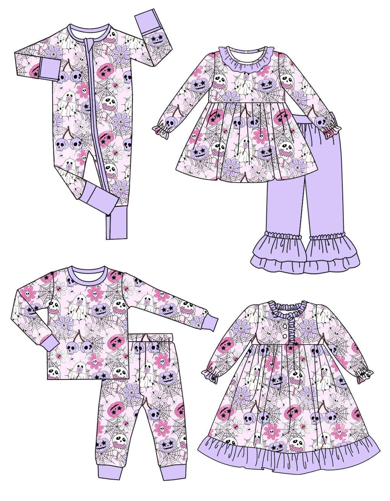25.5.7 custom each style moq 5eta 4-6week Sibling Sisters pumpkin baby girl long sleeve pants sets 1 and sets 2 and dress and romper match family design