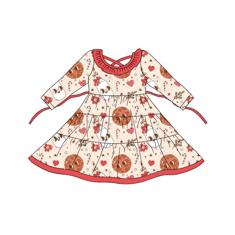 8.20 custom each style moq 5eta 4-6week baby girls clothes long sleeve dress