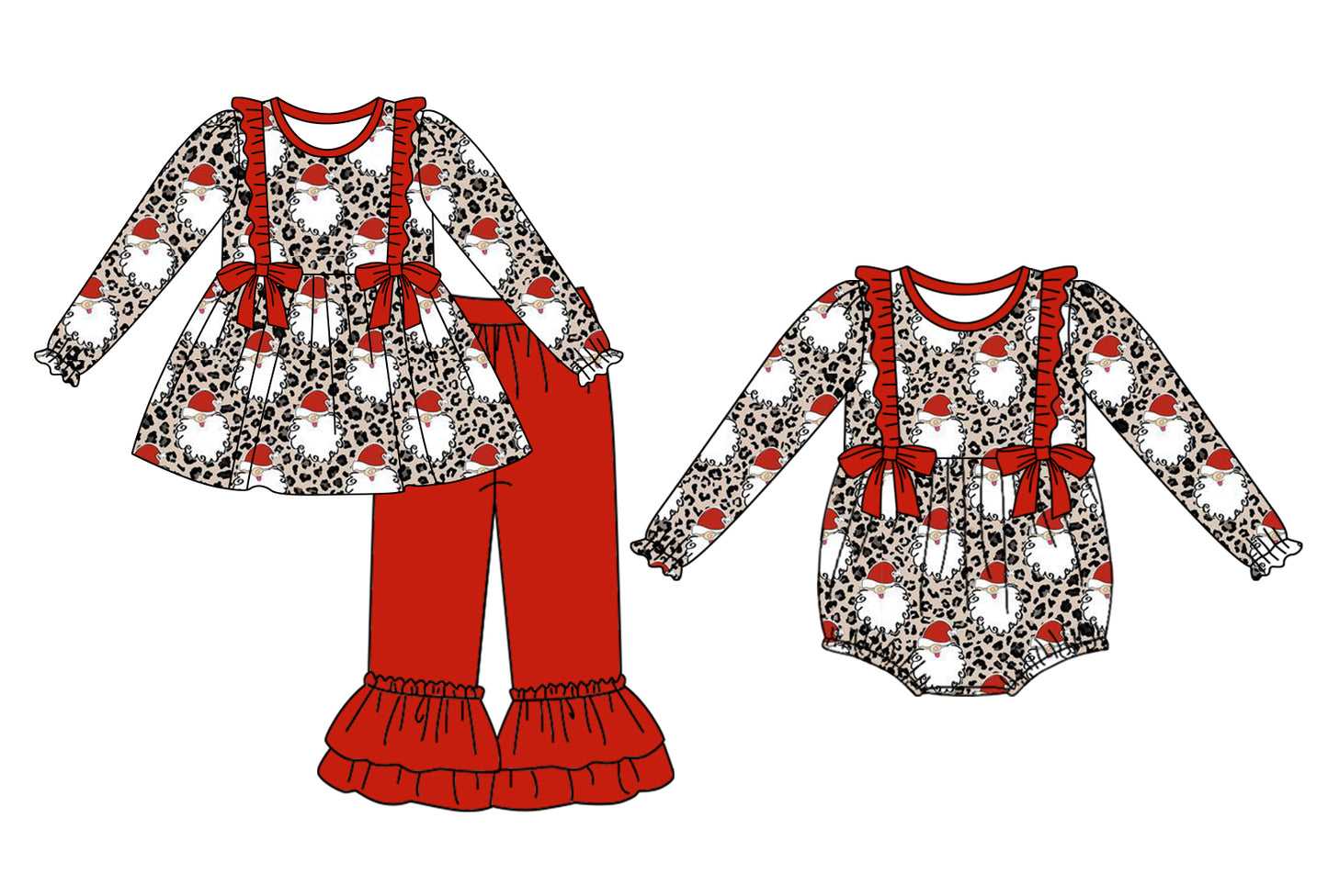 25.5.20 custom each style moq 5eta 4-6week Sibling Sisters Christmas baby girl long sleeve pants sets and rompers match family design