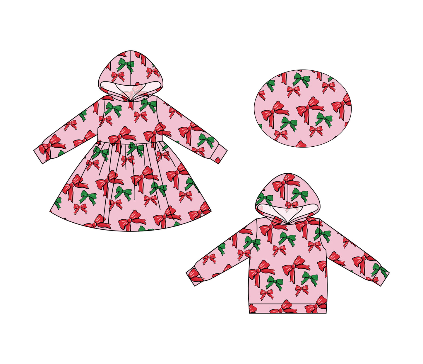 25.6.23custom each style moq 5eta 4-6week Sibling Sisters bow baby girls long sleeve dress and top match family design