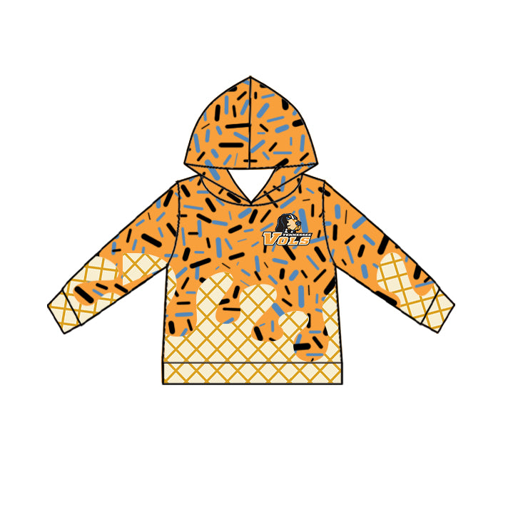 Custom moq 5 mix size milk silk baby girls clothes team orange hooded long sleeve tops and skirt and dress and shorts 1 and shorts 2-25.7.3