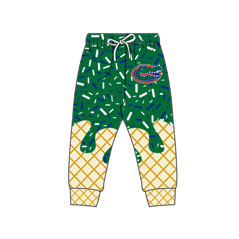 Custom summer teams baby girls clothes team green hooded long sleeve tops and short sleeve top and dress and pants and shorts-25.5.27