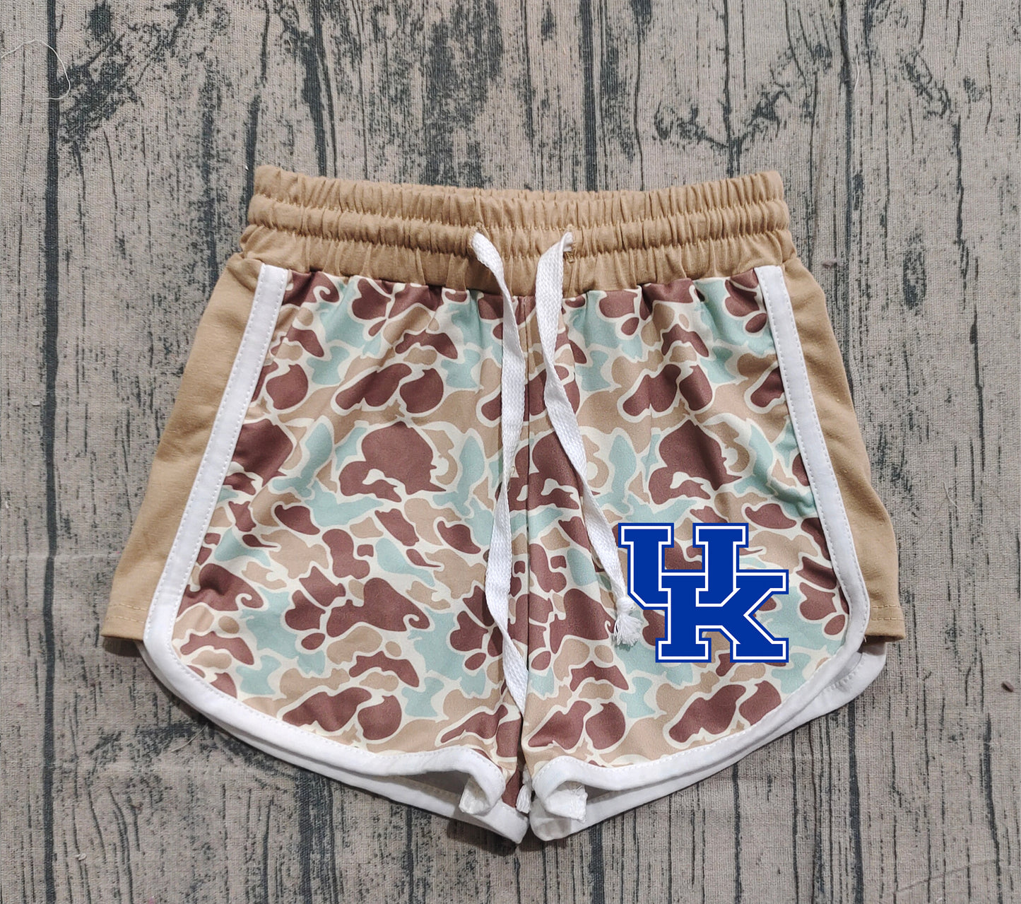 Custom moq 5 mix size milk silk baby kids clothes team camouflage summer shorts-25.11.20