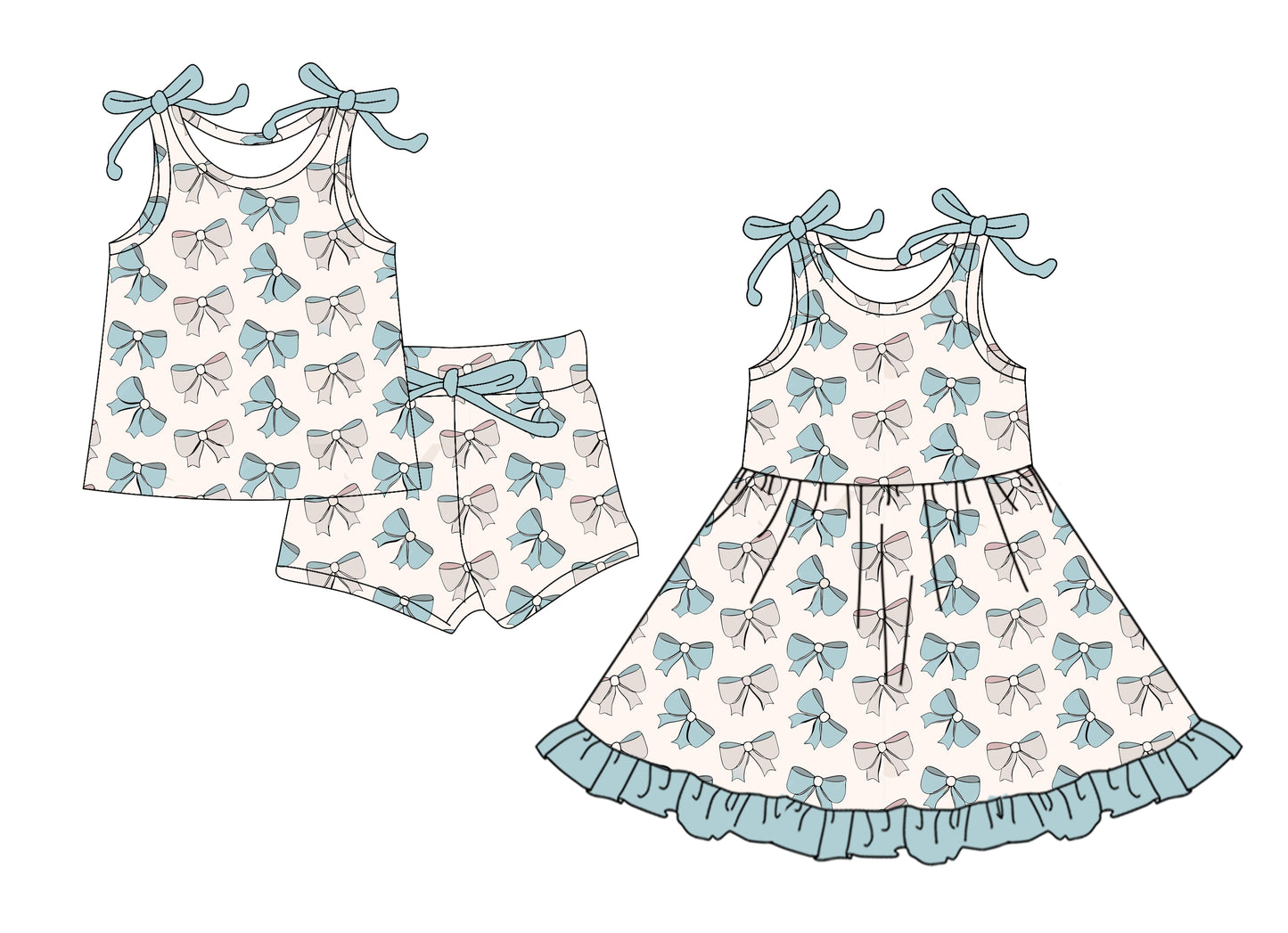 25.12.13 custom each style moq 5 eta 6-8week Sibling Sister bow baby short sleeve shorts sets and dress match design