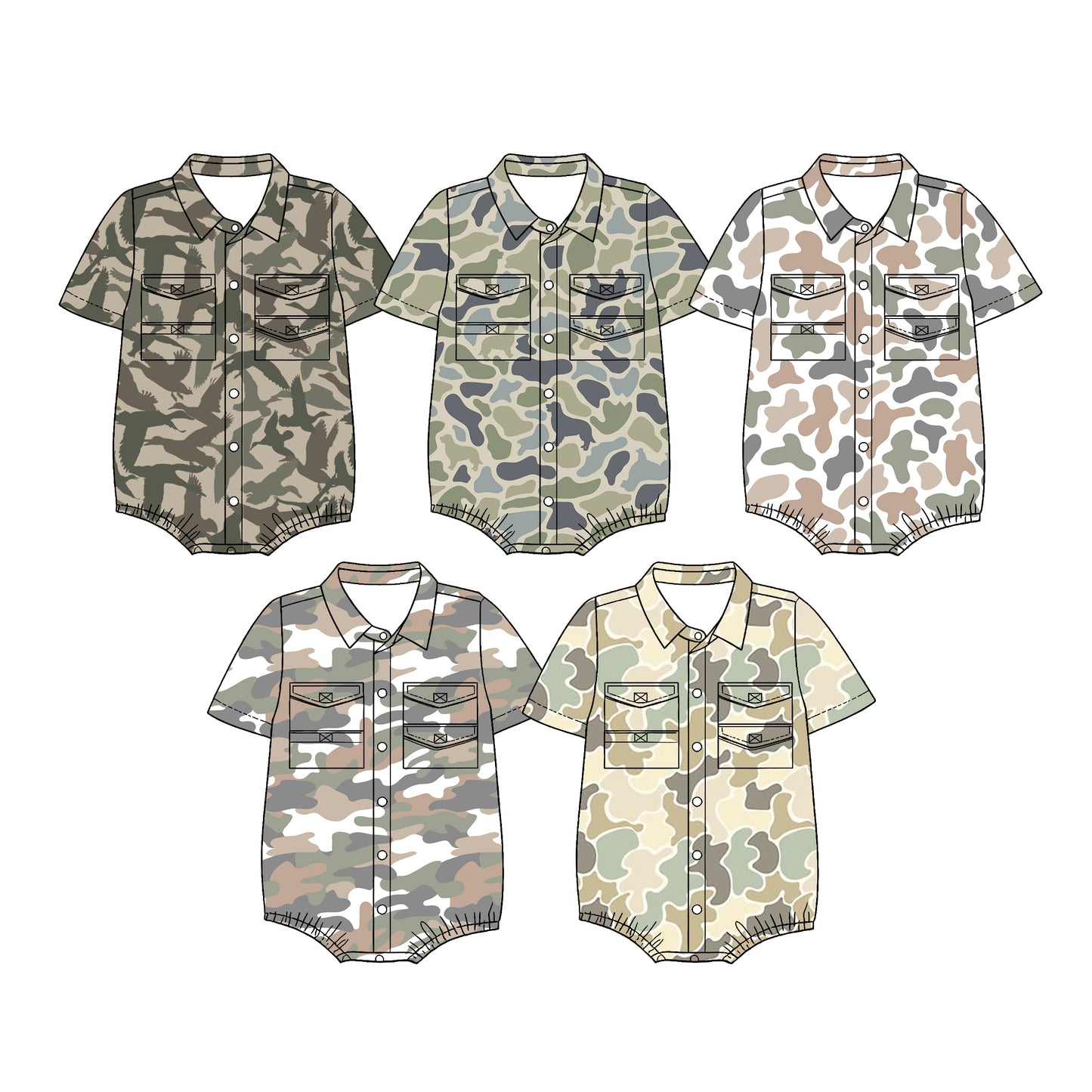 25.11.12 custom each style moq 5 eta 6-8week Sibling Sisters camouflage baby boy clothes short sleeve rompers 5 match family design