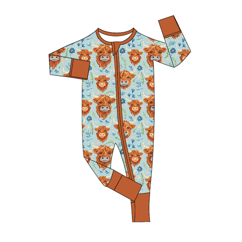 8.14 custom each style moq 5eta 4-6week Sibling Sister alpine floral brown baby girl sets and dress and rompers match family design