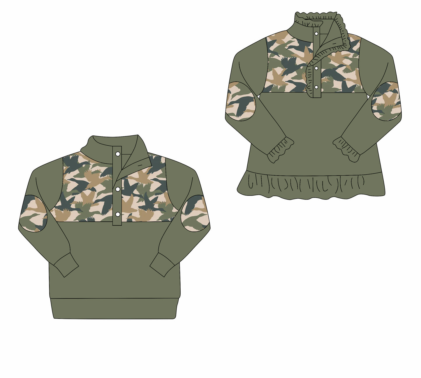 25.8.21 custom each style moq 5eta 4-6week Sibling Sister camouflage baby boy long sleeve top 2