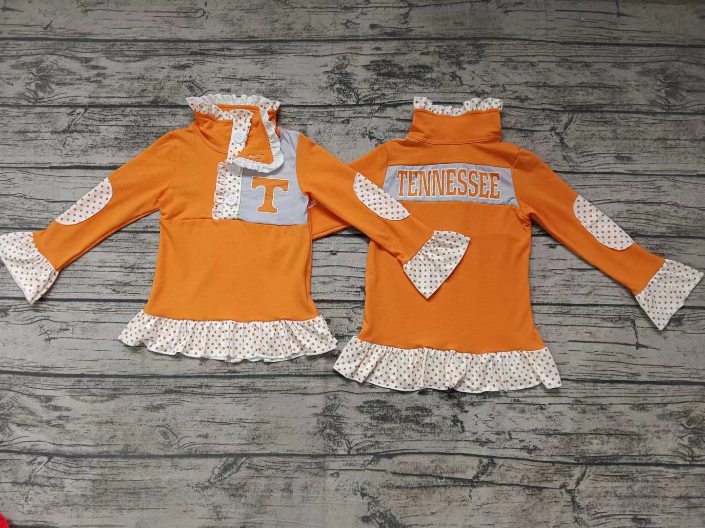 orange color top college pullovers