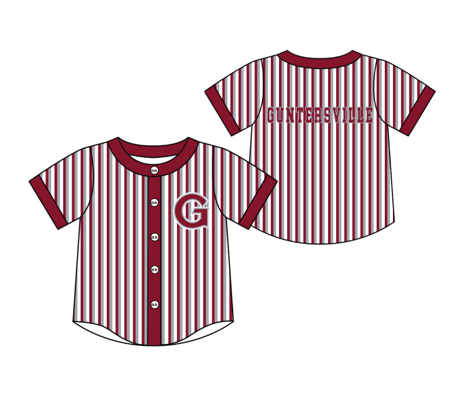 Custom moq 5 mix size milk silk summer teams Red Striped Short-Sleeved Button-Down Shirt for Baby Boy Outfit