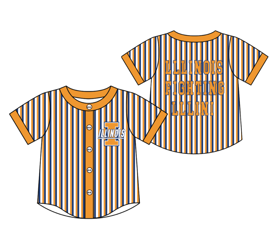Custom moq 5 mix size milk silk summer teams Orange Striped Short-Sleeved Button-Down Shirt for Baby Boy Summer Outfit