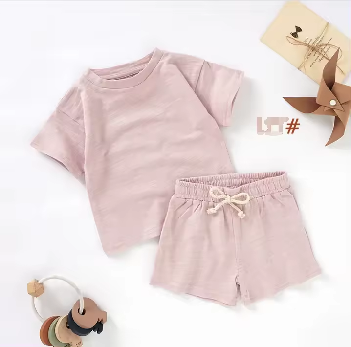 custom moq 3 cotton fabric eta 4-5weeks cotton cotton boys s sets boys cotton sets(