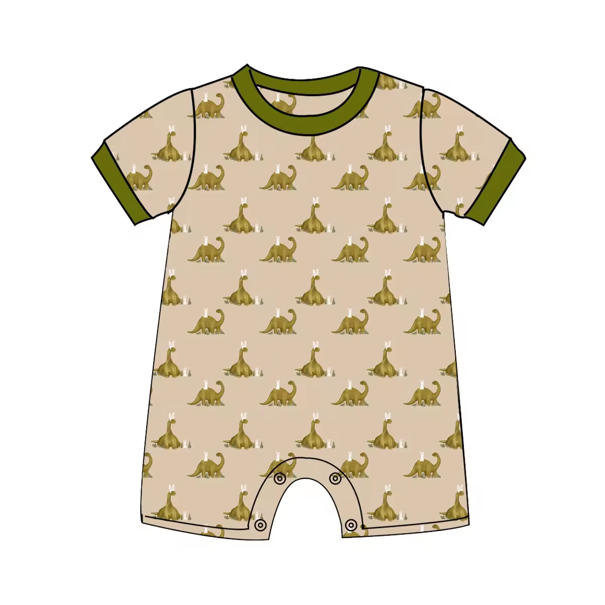 Custom moq 3 eta 6-8weeks Green Brown Cool Hump Dinosaur Short Sleeve Membrella