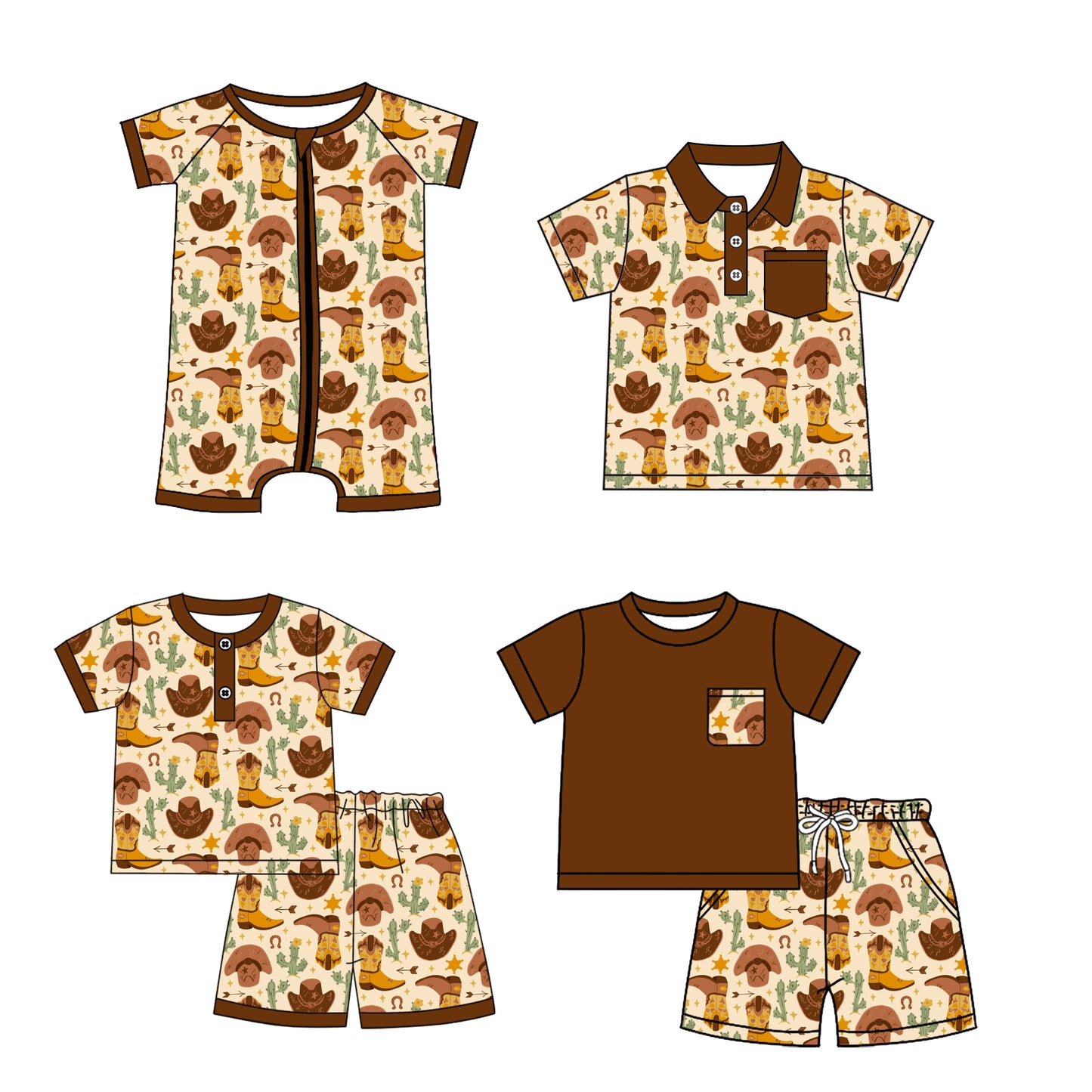 2.26 custom each style moq 5eta 4-6week Sibling Sister cow head baby girl sets 1 and sets 2 and boy rompers and top match family design