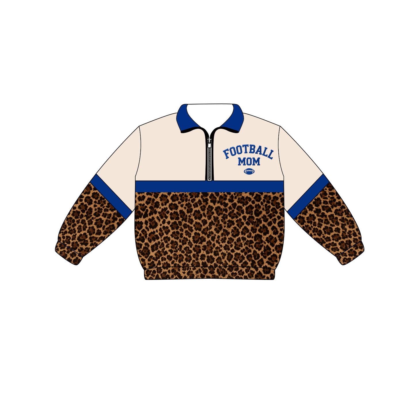 Custom moq 5 mix size milk silk summer teams Adult And Kids Long Sleeve Leopard Tee Shirts Zip Pullovers Tops