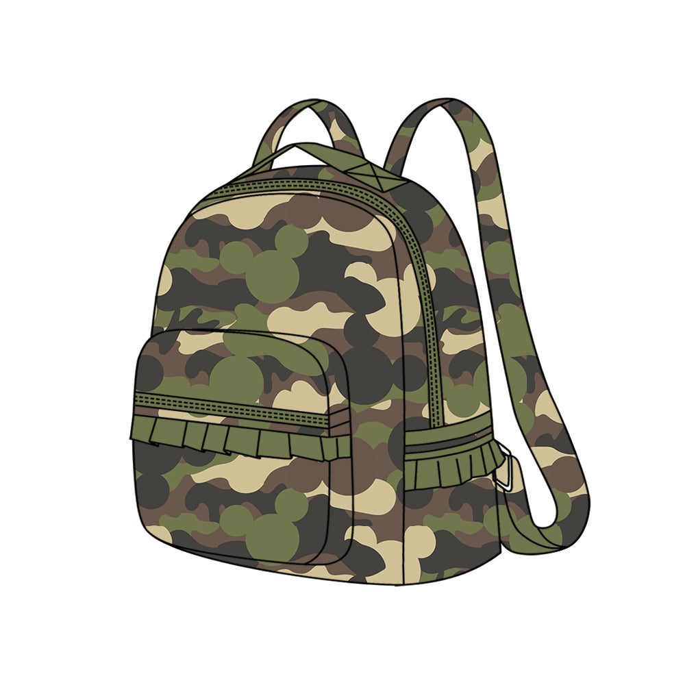 6.21 custom each style moq 5 eta 4-6weeks baby kids camouflage green fashion backpack