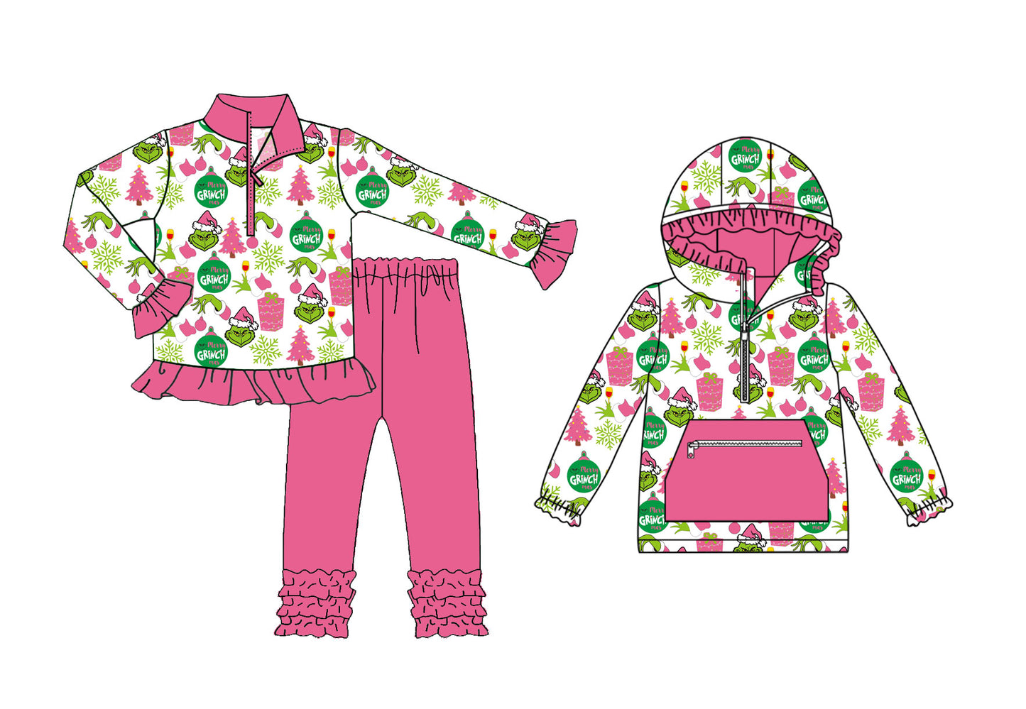 25.8.19 custom each style moq 5eta 4-6week Sibling Sisters Christmas baby girl long sleeve pants sets and top match family design