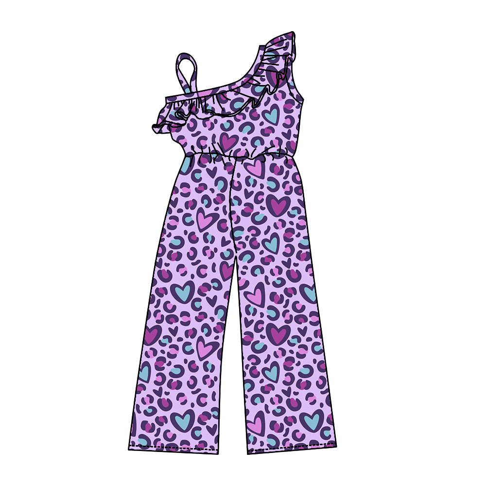 8.27 custom each style moq 5eta 4-6week baby girls clothes leopard purple long sleeve baby girls jumpsuit