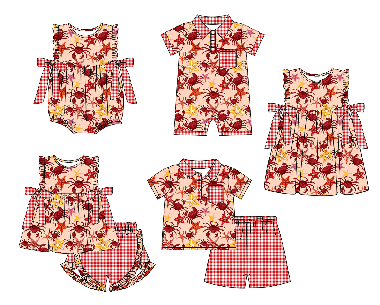 12.11 custom each style moq 5eta 4-6week Sibling Sister Baby girl short sleeve shorts sets and sets 2 and girls romper and boy romper and dress match design