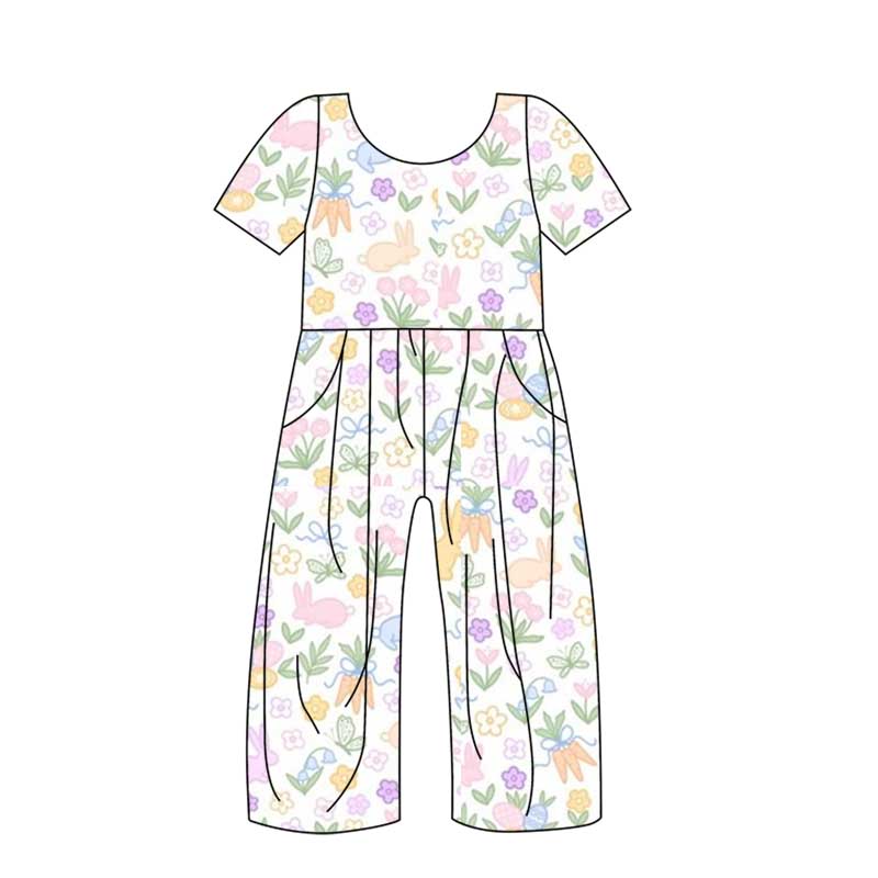 10.21 custom each style moq 5eta 4-6week baby girls clothes floral pink short sleeve baby girls jumpsuit