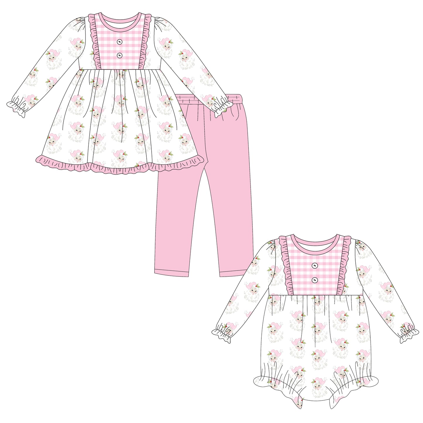 25.6.25 custom each style moq 5eta 4-6week Sibling Sisters Christmas baby girl long sleeve pants sets and rompers match family design