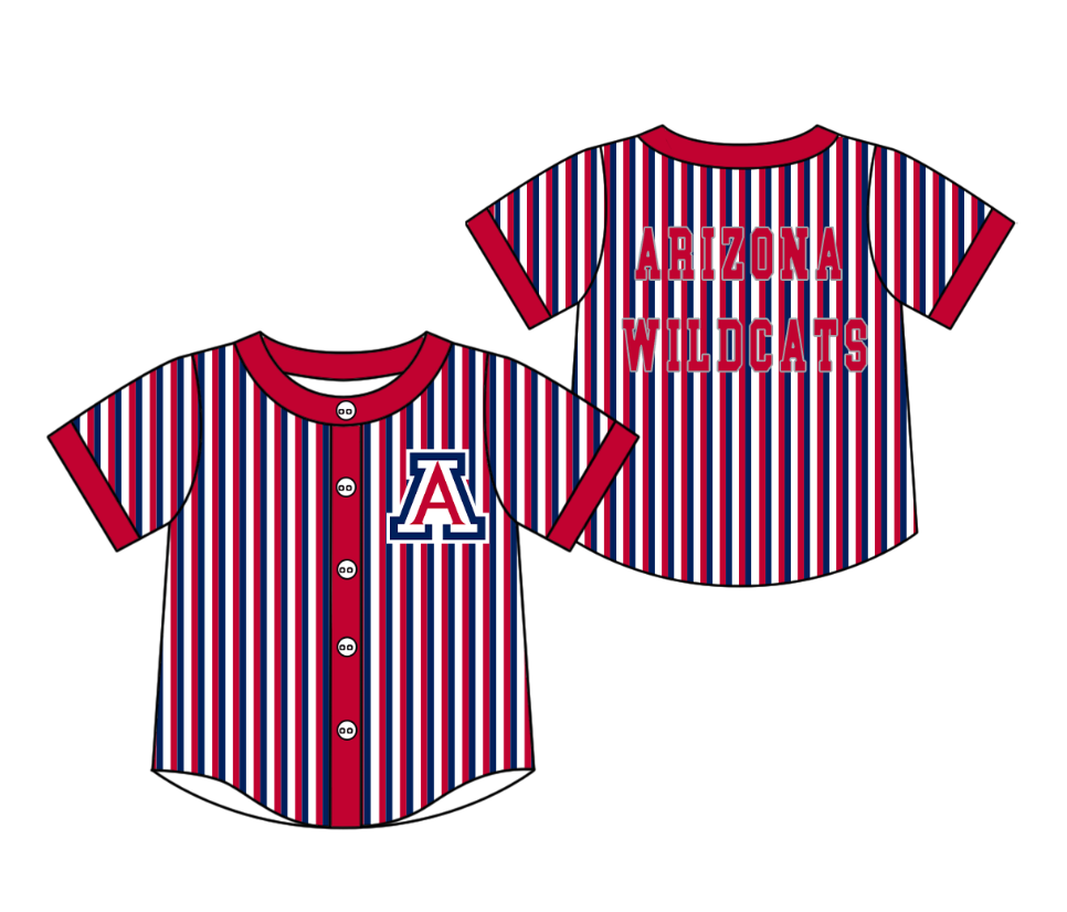 Custom moq 5 mix size milk silk summer teams Red Striped Short-Sleeved Button-Down Shirt for Baby Boy Summer Outfit