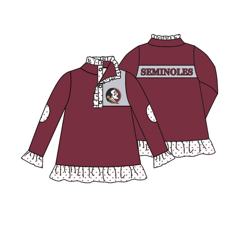 baby girl clothes team brick red toddler girl summer top