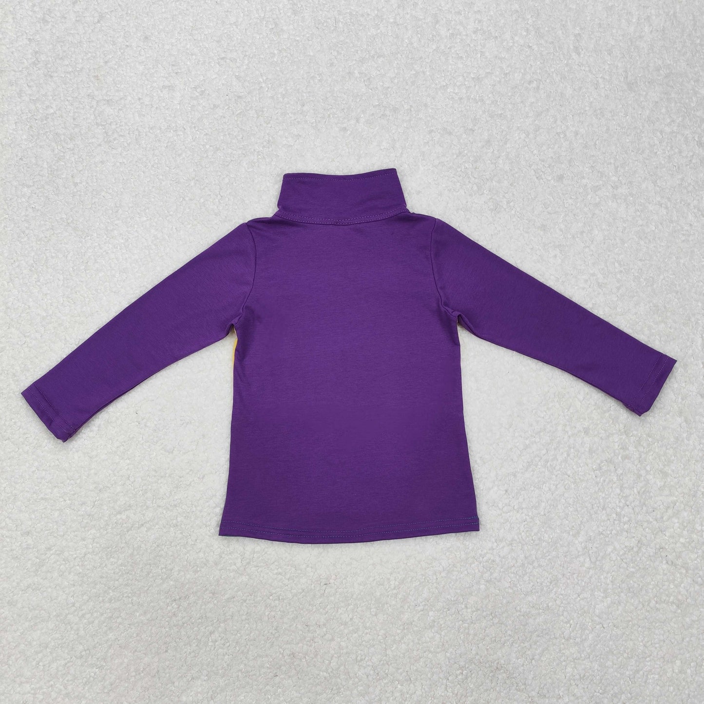 RTS NO MOQ(In Stock) Carnival yellow green and purple zipper long-sleeved top