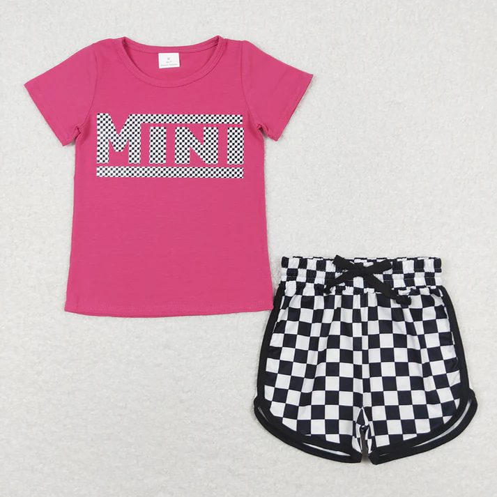RTS NO MOQ baby girls Clothes short sleeve shorts Sets