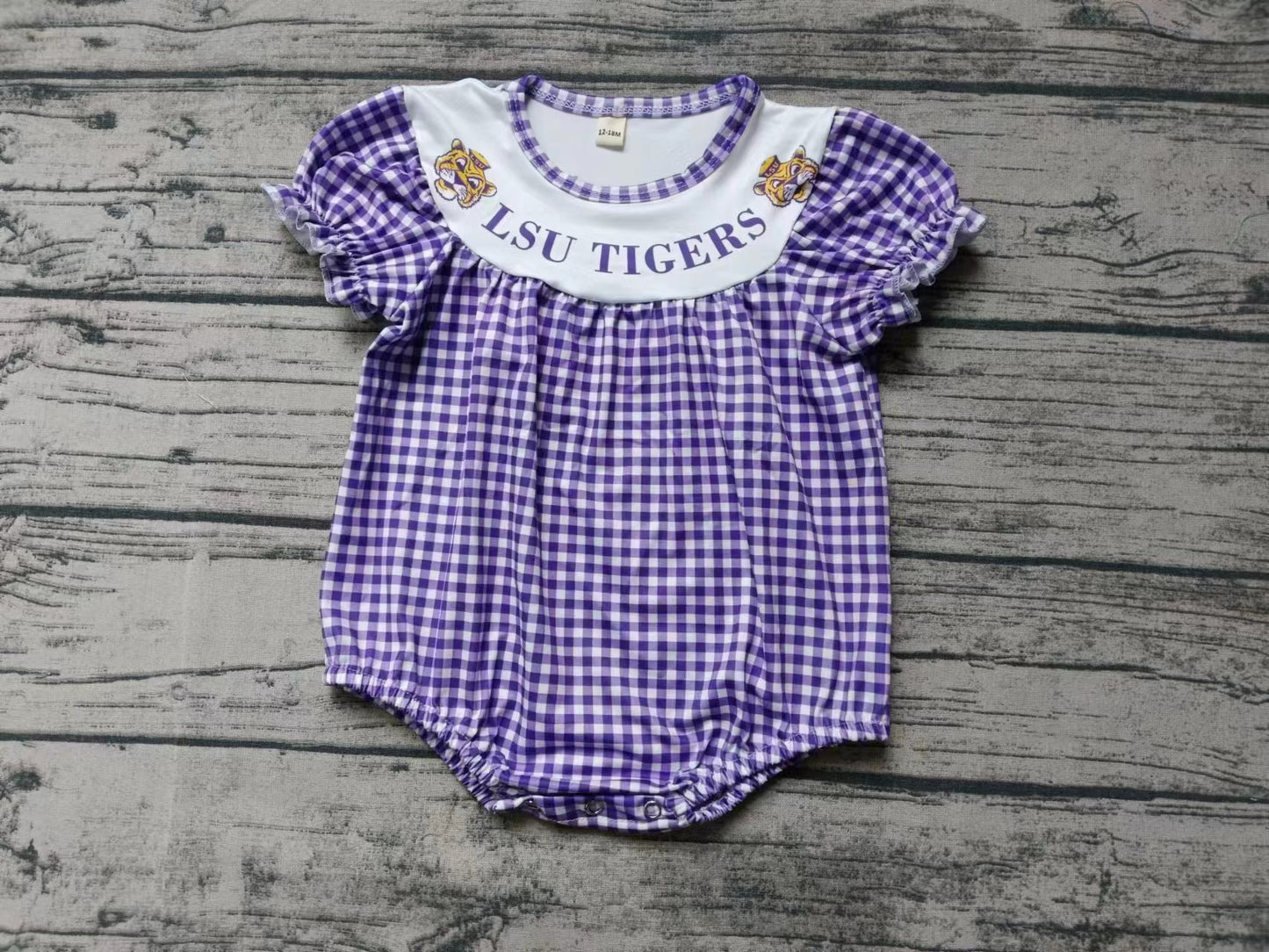 custom moq 5 eta 4-6weeks mix size baby boys clothes team purple short sleeve summer Romper