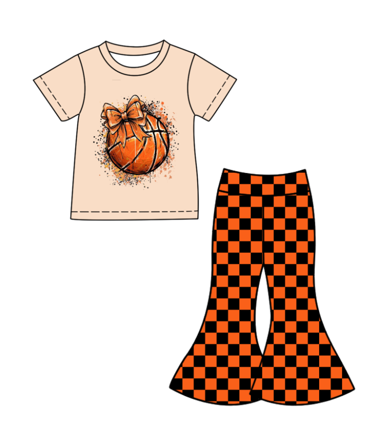 Custom moq 5 mix size eta 6-8weeks milk silk summer teams orange baby girl clothes short sleeve pants sets-25.10.27