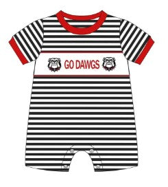 Deadline July 1 th close custom no moq eta 6-7week Summer short-sleeved romper striped team