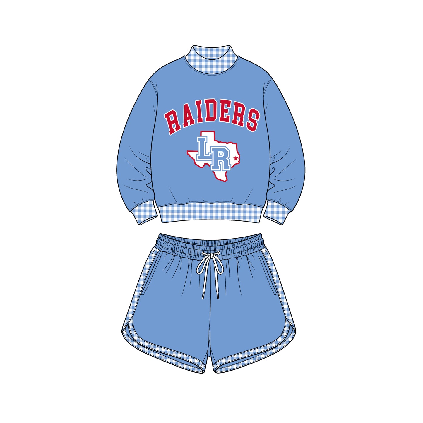 custom moq 5 mix size XY072302 Baby Kids Letter Print Checked Long Sleeve Top Shorts Casual Team Outfit